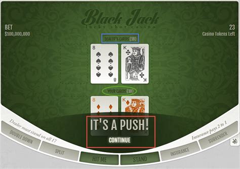  blackjack dealer push